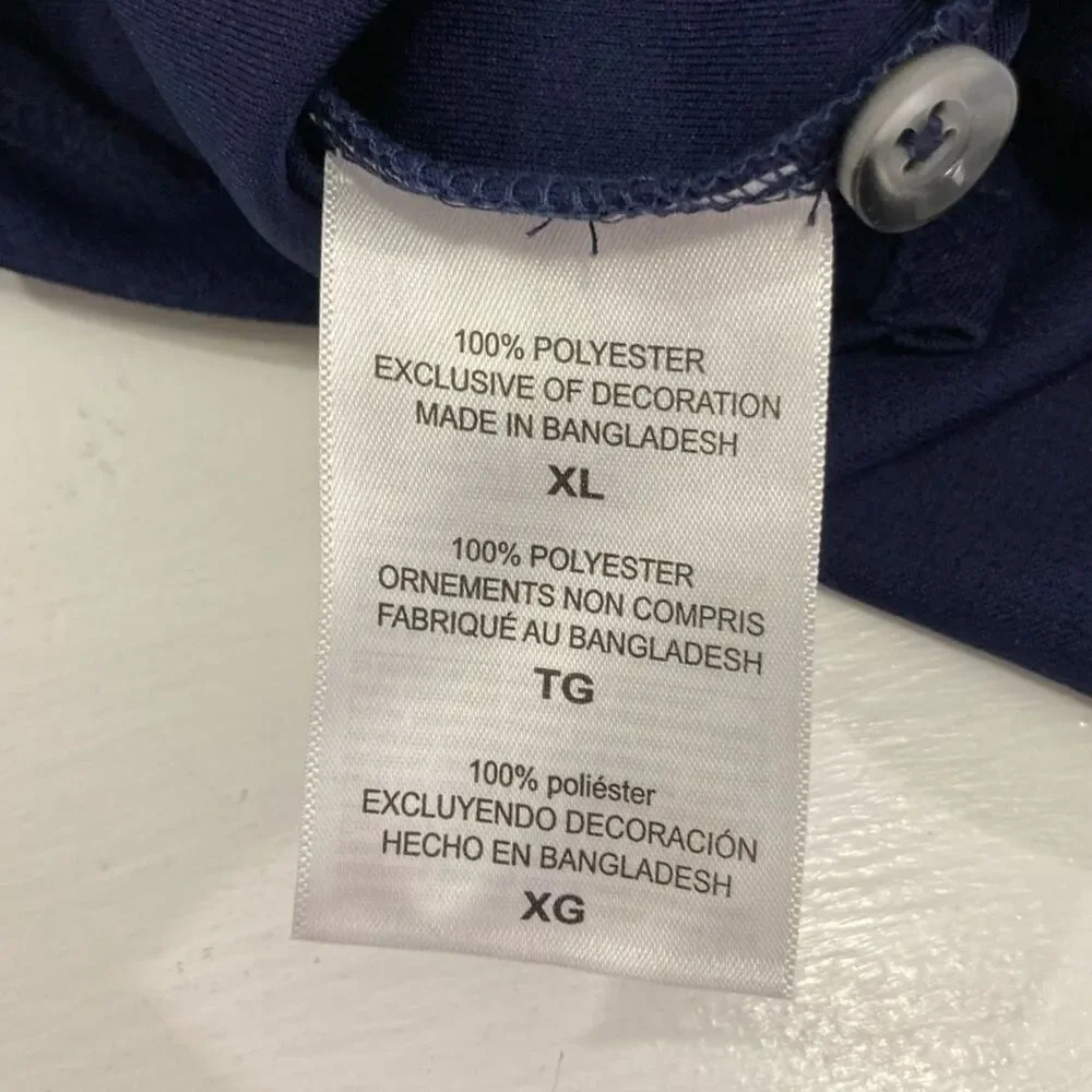 Carolina Tar Heels Shirt Men’s XL Navy Blue Champion Polo Short Sleeve Casual - Picture 7 of 10